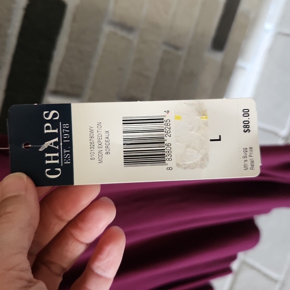 Burgundy Empire Waist A Line Dress NWT - Picture 4 of 17